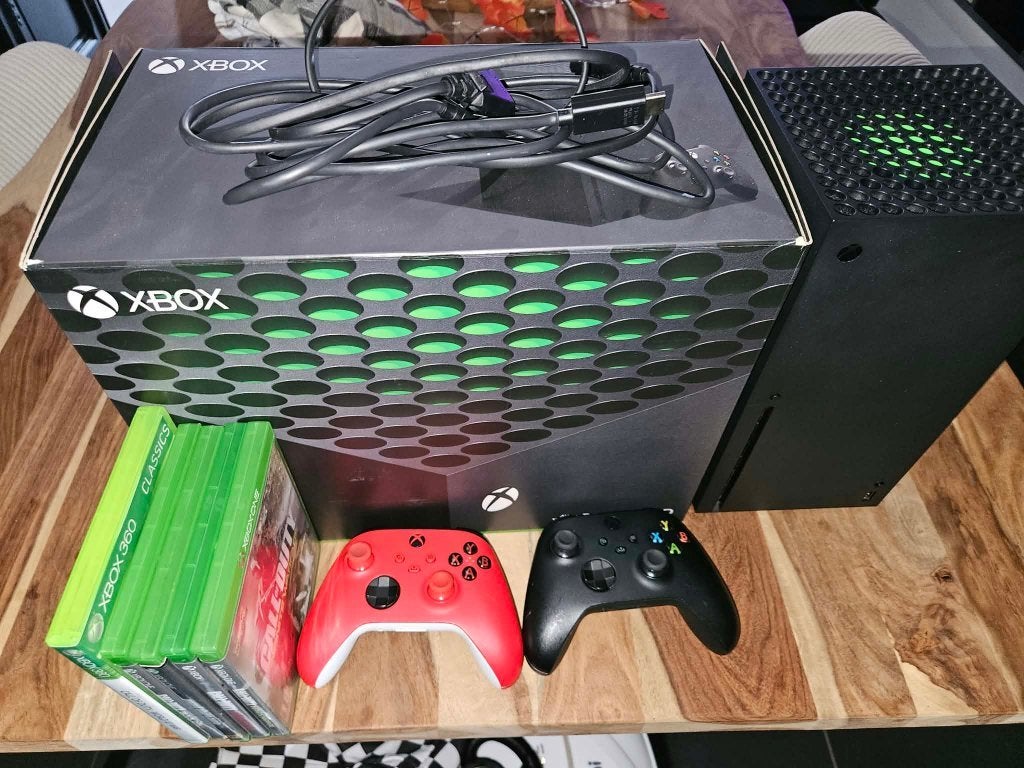 XBOX SERIE X + 2 MANETTES + JEUX COMPLETE, Consoles de jeu & Jeux vidéo, Enlèvement ou Envoi, Utilisé, Xbox Series X