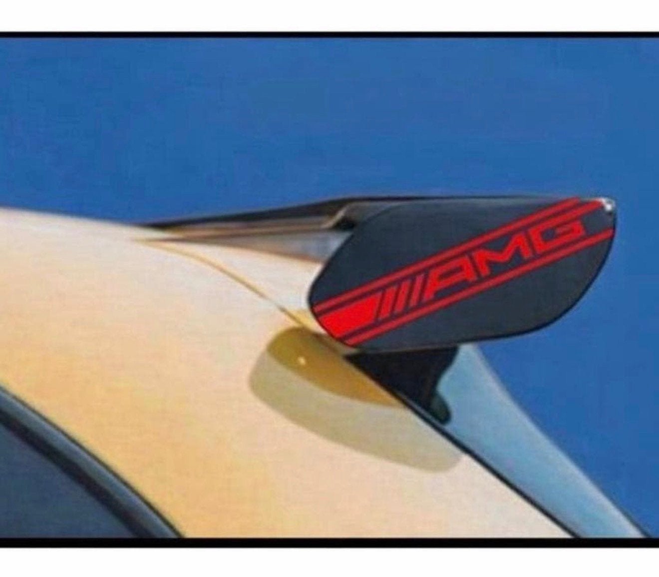 SPOILER Mercedes A45 AMG, 2 x autocollants avec logo, rouge, Enlèvement ou Envoi