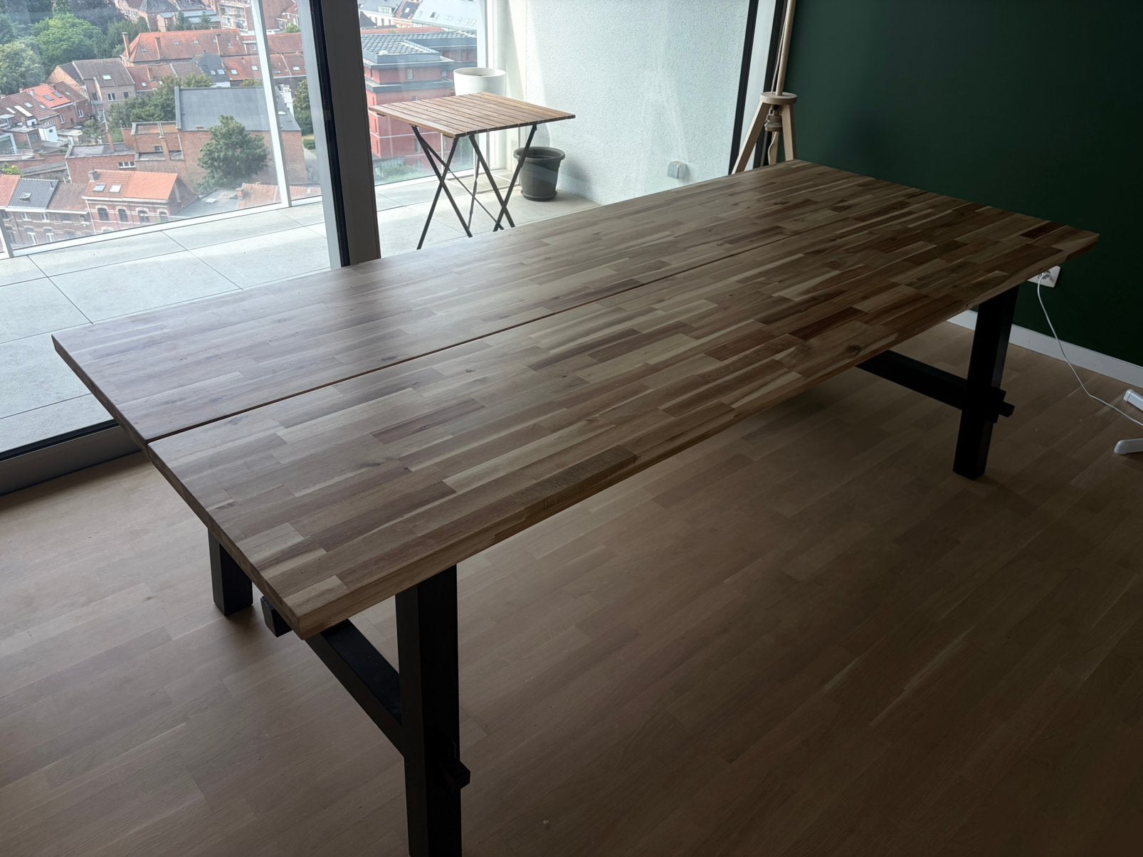 Table de salle à manger « SKOGSTA » d'Ikea, Scandinavian Modern, Comme neuf, 100 à 150 cm, Enlèvement
