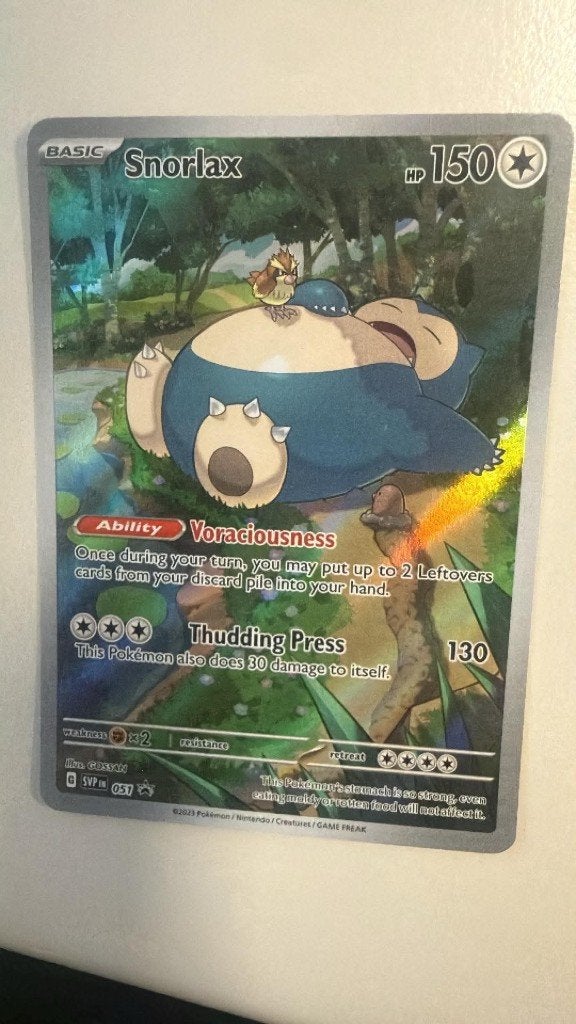 PSA 10 waardige Snorlax SVP 051, Ophalen of Verzenden, Nieuw, Losse kaart, Foil