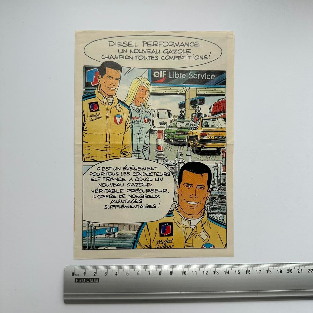 Graton : Michel Vaillant publicite pour Elf 1990, Verzamelen, Verzenden, Overige figuren, Zo goed als nieuw, Boek of Spel