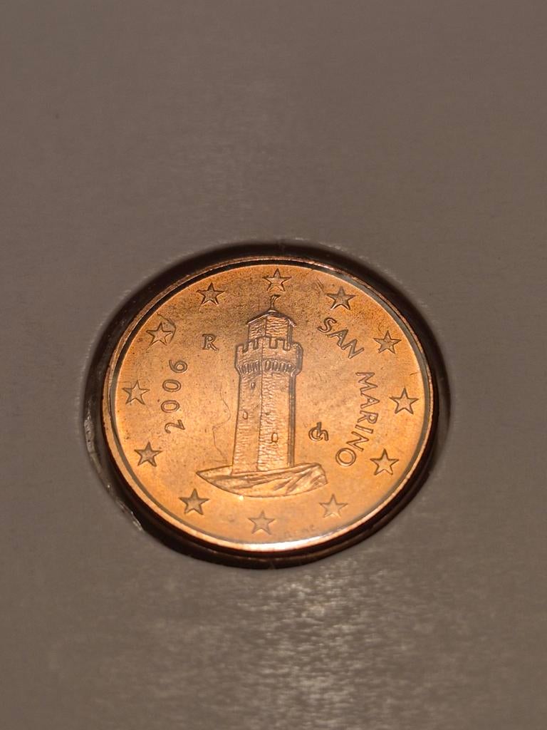 1 cent San Marino 2006 fdc, Ophalen, San Marino, 1 cent, Losse munt