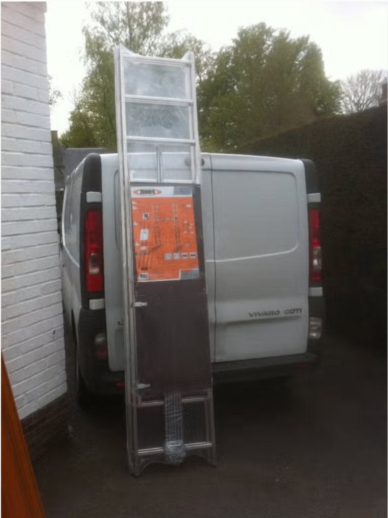 stelling 4 meter, Ophalen, Gebruikt