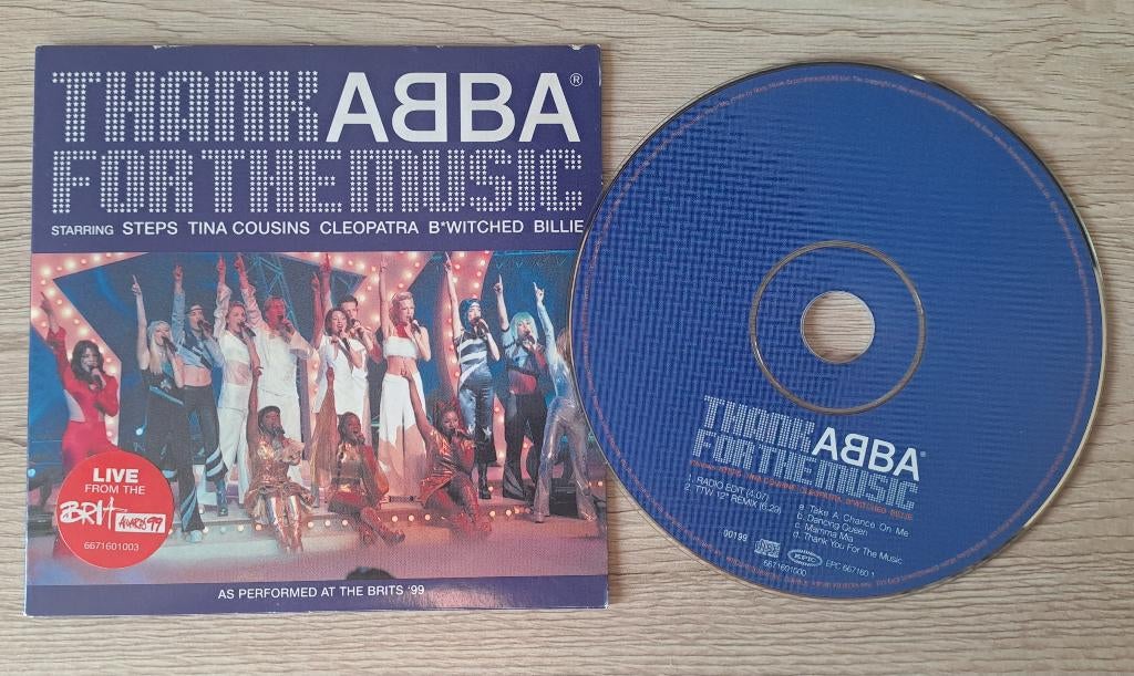 Thank ABBA For The Music - live from the brit awards, Cd's en Dvd's, Cd Singles, Zo goed als nieuw, Pop, 1 single, Ophalen of Verzenden