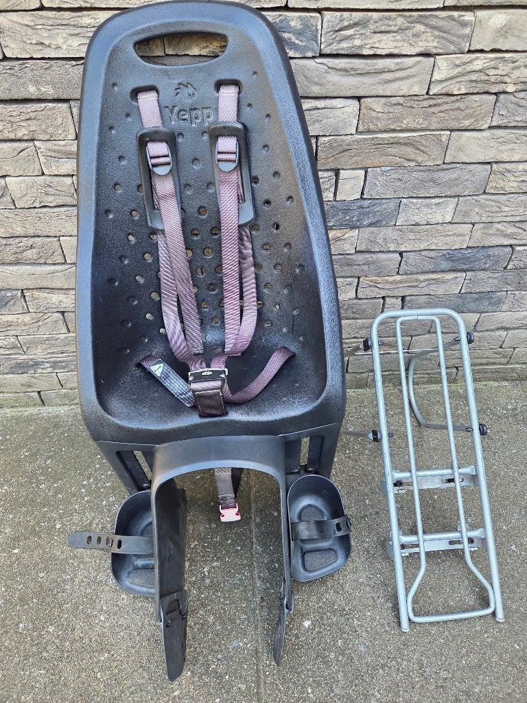 Thule Yepp Maxi achterzitje (zwart) + Yepp Easyfit XL drager, Ophalen, Achterzitje, Yepp (Thule), Gebruikt