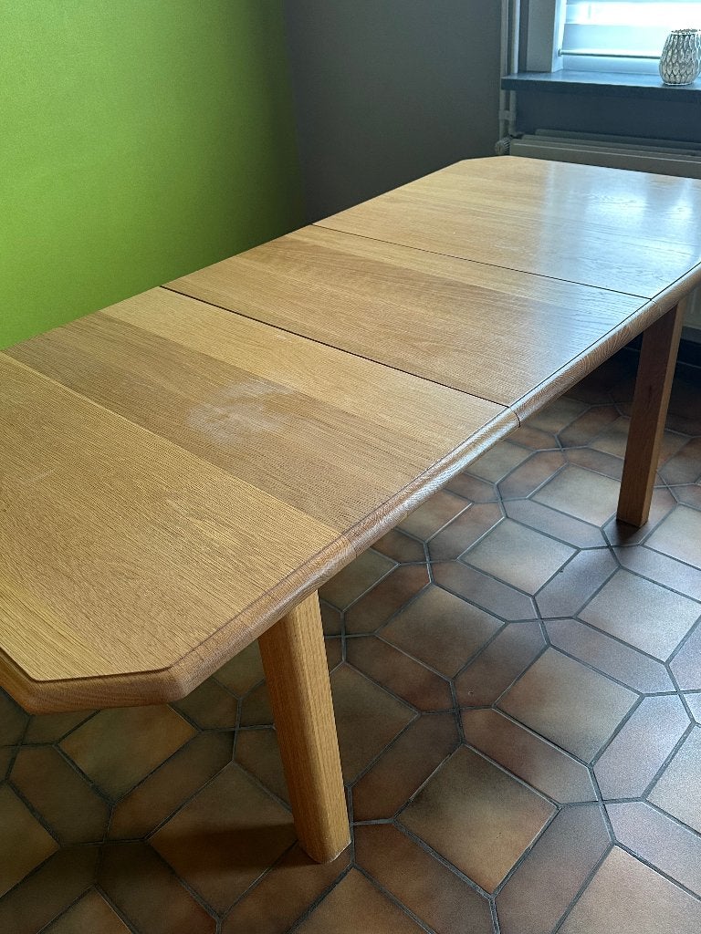 Eettafel, Huis en Inrichting, Tafels | Eettafels, Ophalen, Gebruikt, Eikenhout, 200 cm of meer