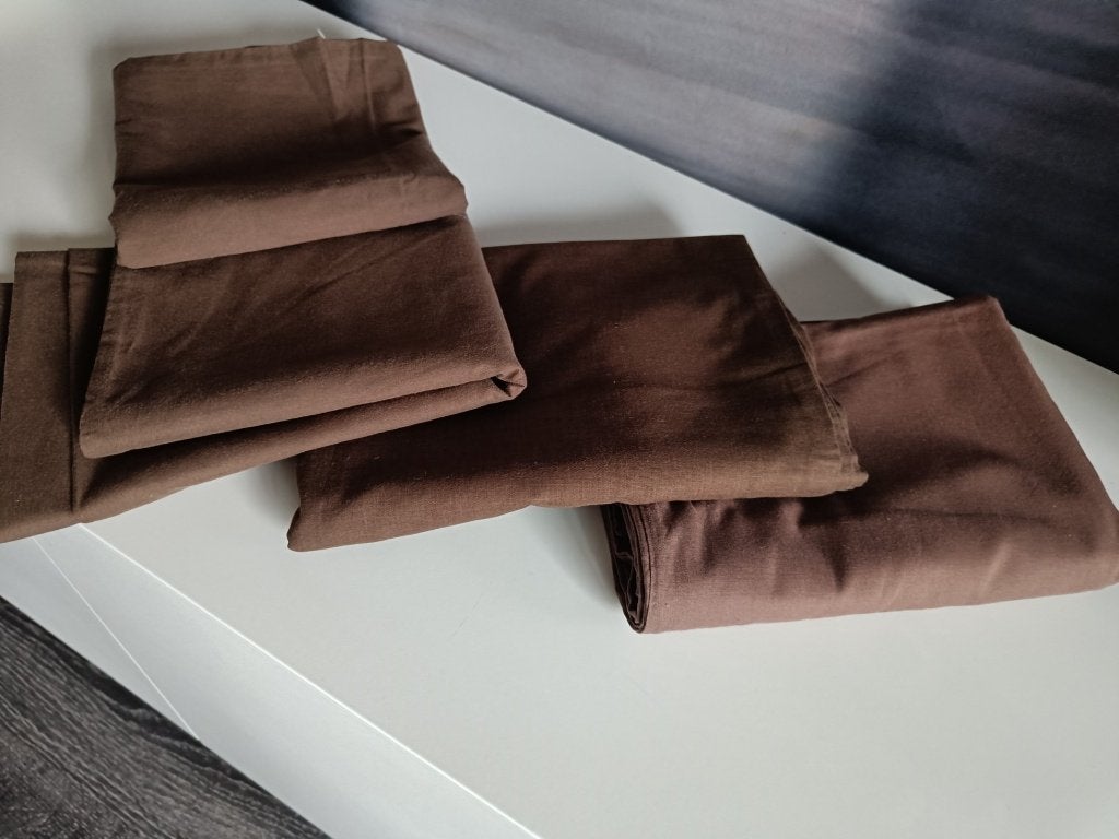 4 sets kussenslopen, Huis en Inrichting, Ophalen, Gebruikt, Bruin, Hoeslaken of Sloop