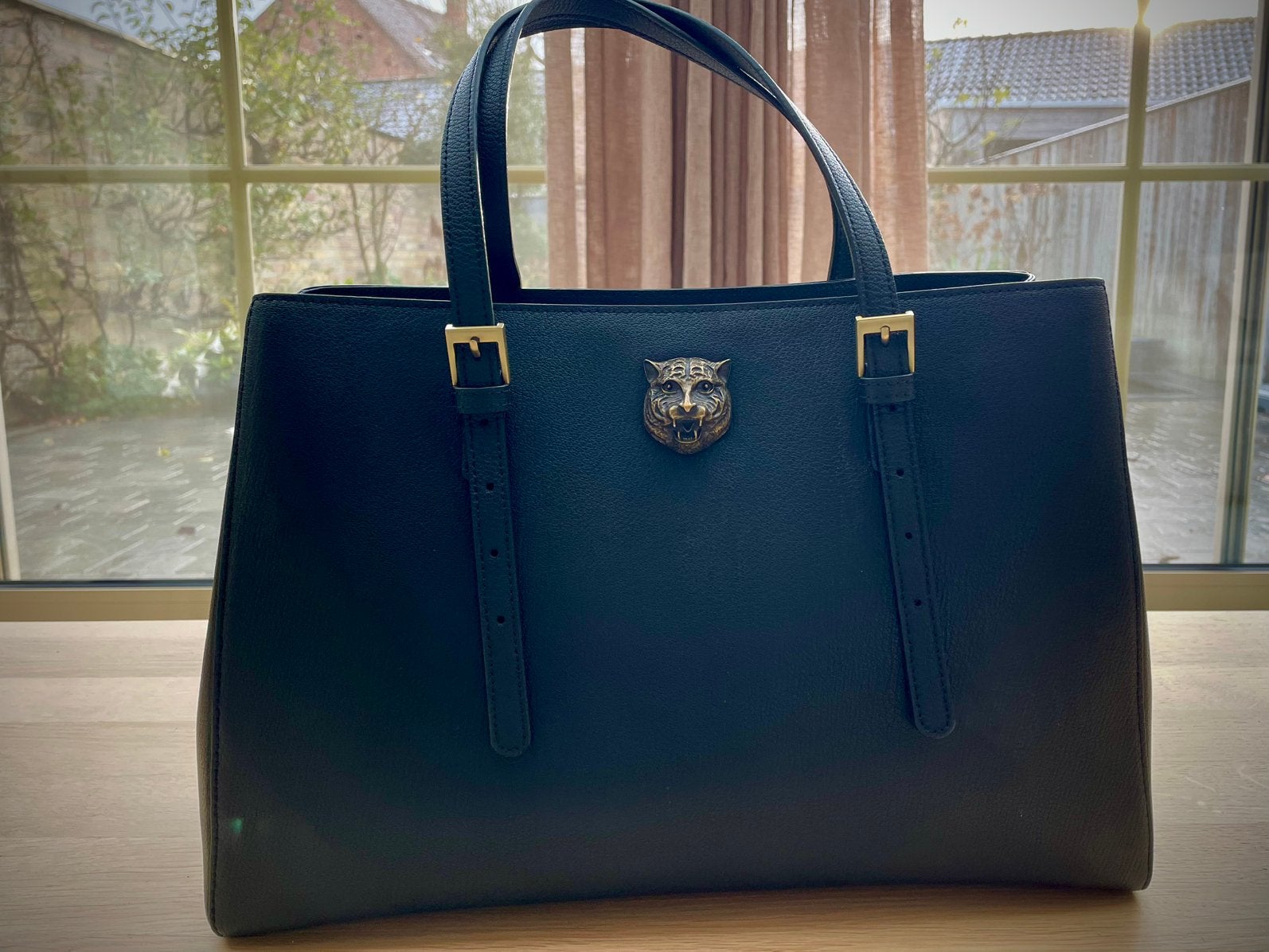 Handtas Tosca Blu leder, zwart, Ophalen, Zo goed als nieuw, Zwart, Handtas