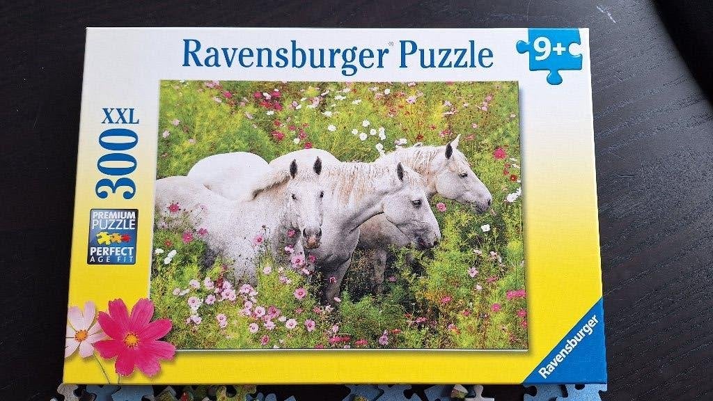 2x puzzel Ravensburger paarden, Ophalen, Meer dan 50 stukjes, Gebruikt, 6 jaar of ouder