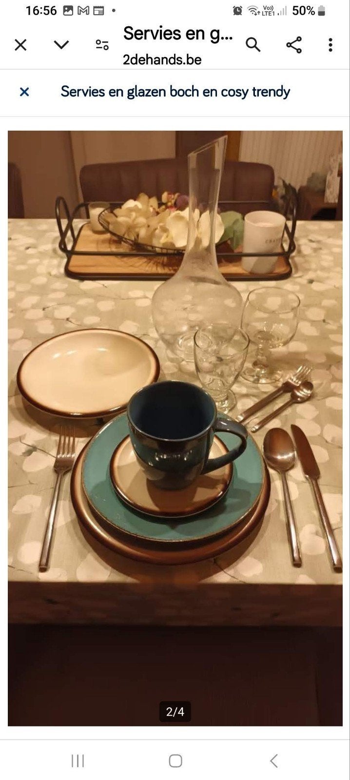 feestelijk dinerset voor 4 van Bosch en trendy cosy, Maison & Meubles, Service complet, Villeroy & Boch, Comme neuf, Enlèvement