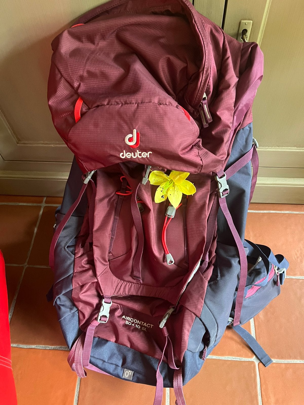Trekkingrugzak Deuter aircontact 50+10 SL, Sport en Fitness, Bergsport en Wandelen, Ophalen, Zo goed als nieuw, Rugzak