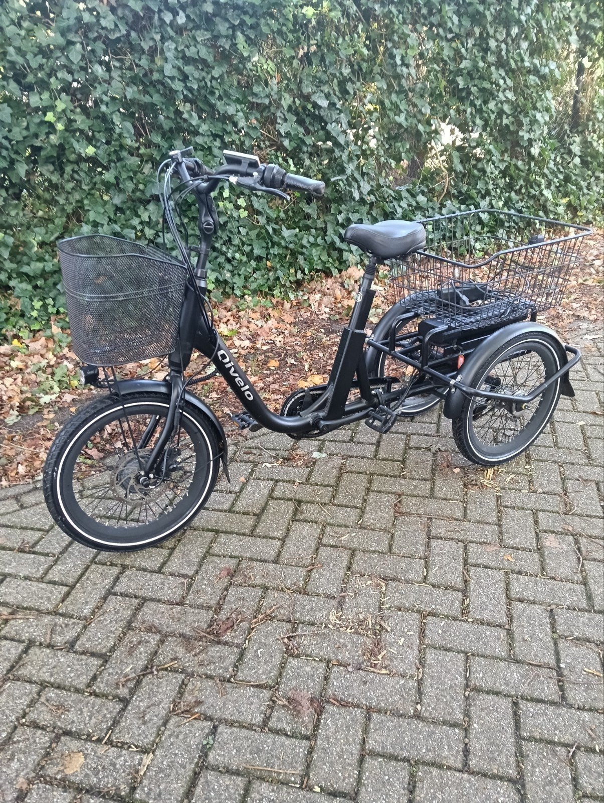 Tricycle électrique Qivelo, batterie neuve, garantie d'un an, Vélos & Vélomoteurs, Enlèvement ou Envoi, Comme neuf, Frein à disque