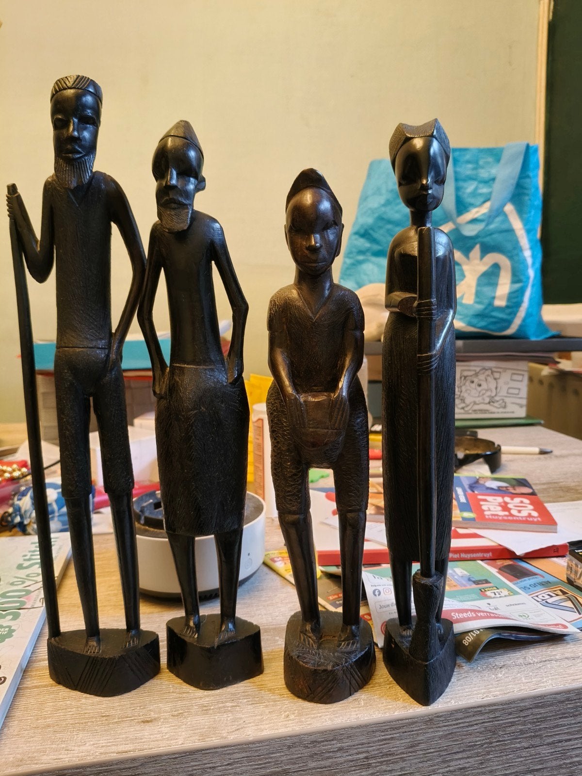 afrikaanse beeldjes, Antiquités & Art, Art | Sculptures & Bois, Enlèvement ou Envoi
