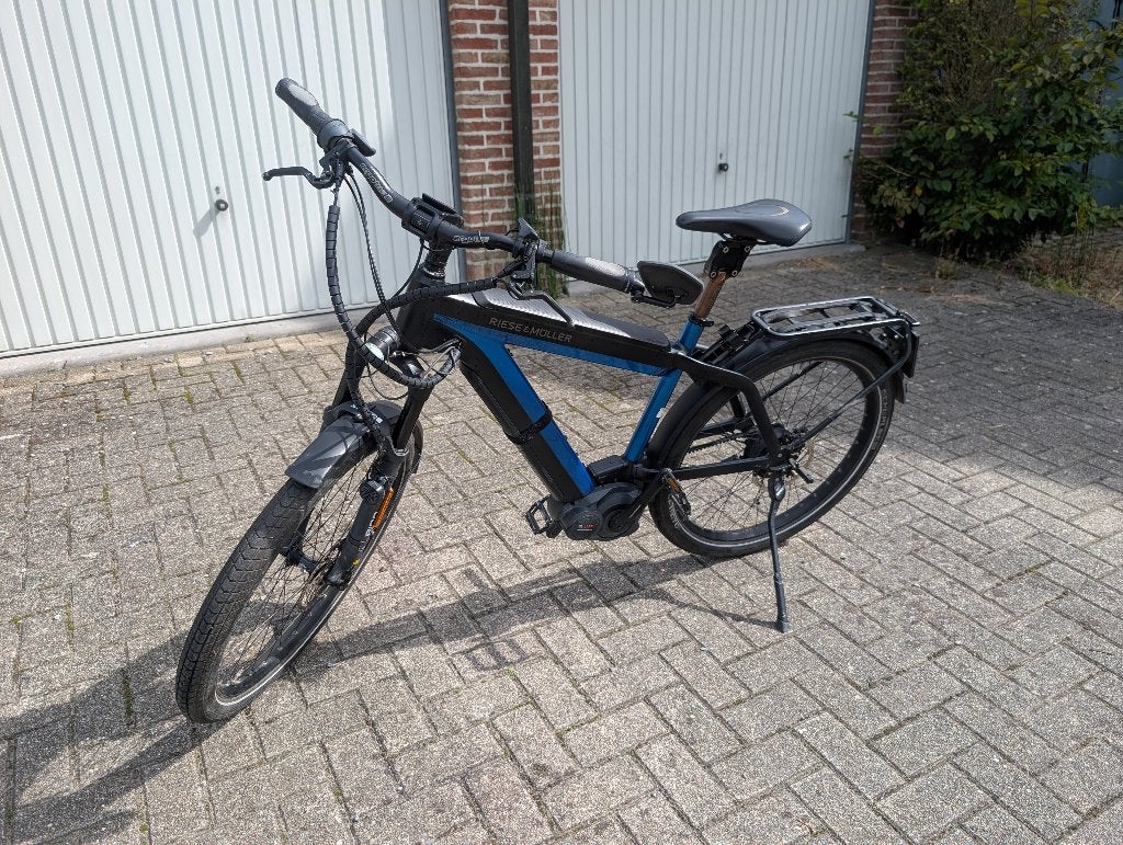 Speedpedelec Riese & Müller Supercharger GT Vario HS 53 blue, Gebruikt, 51 tot 55 cm, 50 km per accu of meer, Ophalen