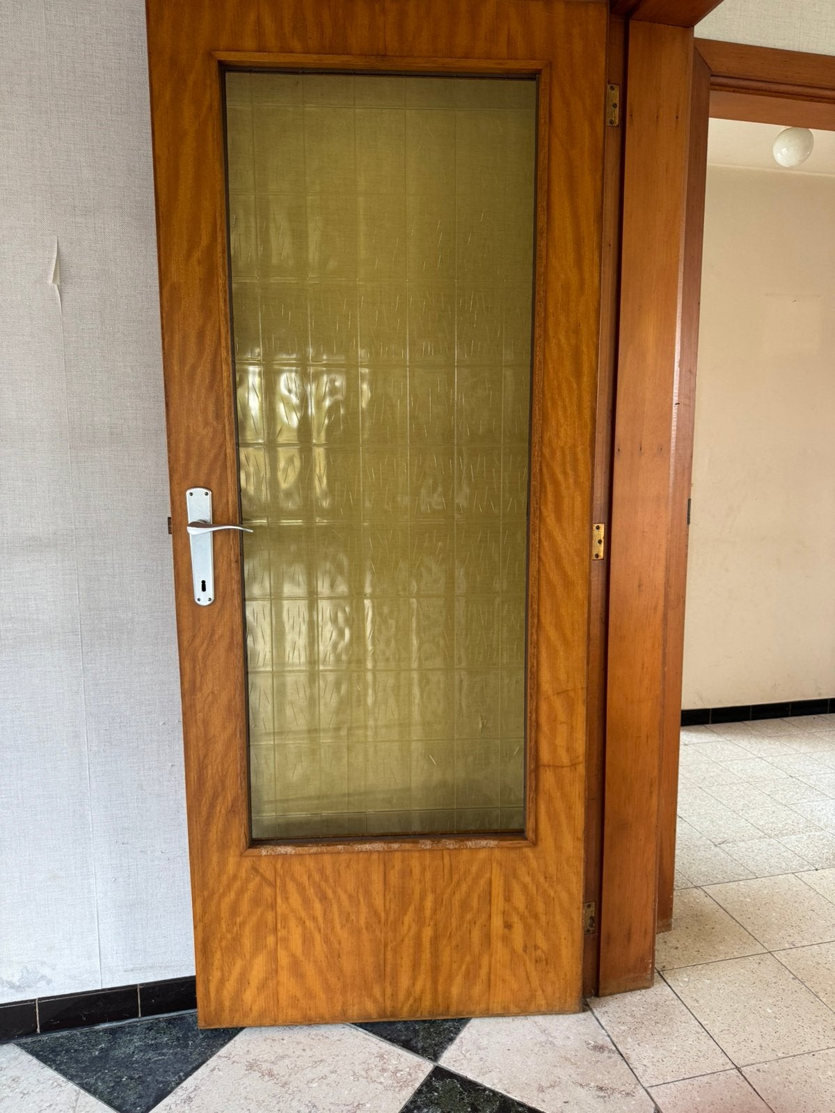Deur met glas, Doe-het-zelf en Bouw, Ophalen, Gebruikt, Glas, Binnendeur