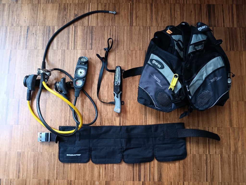 Duikmatriaal Mares en Scubapro, Ophalen of Verzenden, Gebruikt, Trimvest of Wing