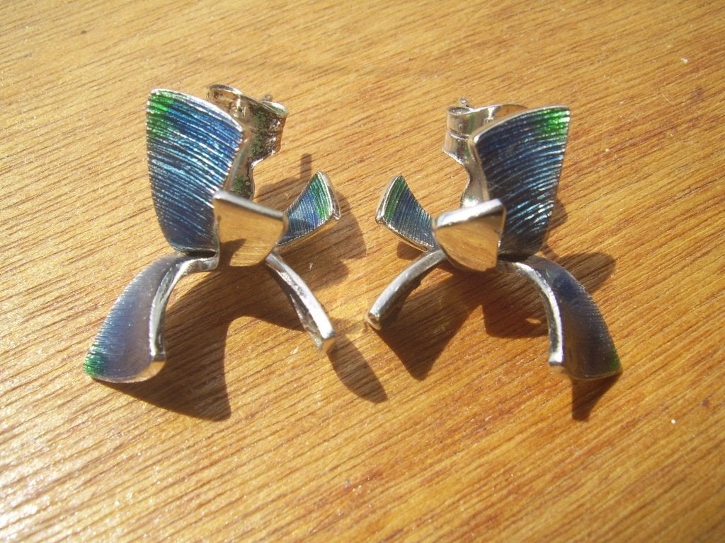 superbe boucles d'oreilles en argent 925 de DANIEL VIOR, Envoi, Comme neuf, Argent, Argent