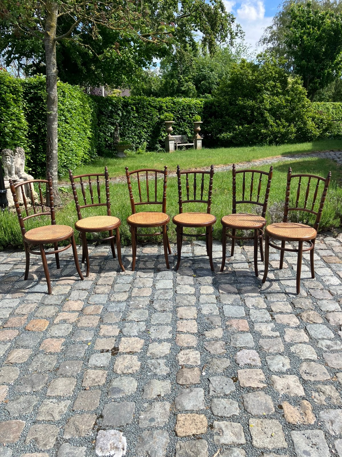 Originele Fischel bentwood bistro stoelen, Ophalen, Hout