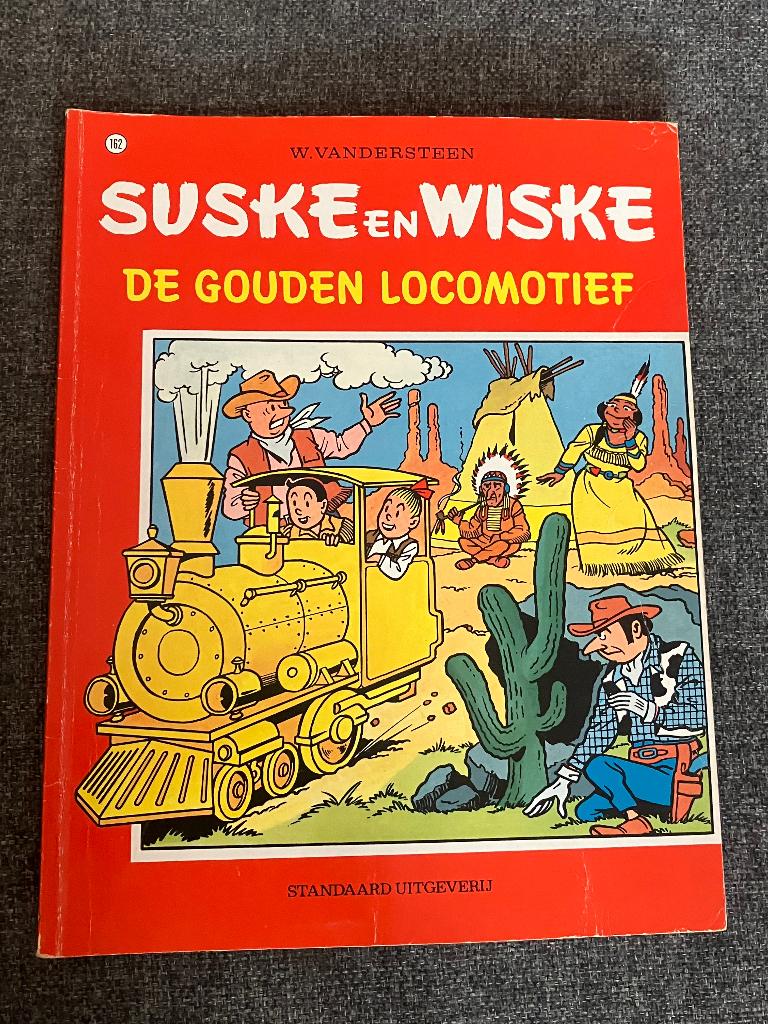 Suske en Wiske - 162 - De gouden locomotief, Boeken, Eén stripboek, Ophalen of Verzenden, Gelezen, Willy Vandersteen