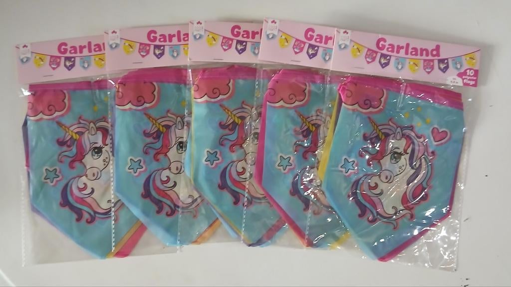 Lot 5 guirlandes licorne – déco anniversaire enfant, Enlèvement, Décoration