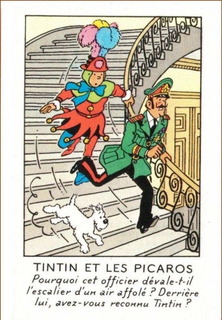 Tintin. Hergé. Chromo  - Tintin et les Picaros, Collections, Enlèvement, Tintin
