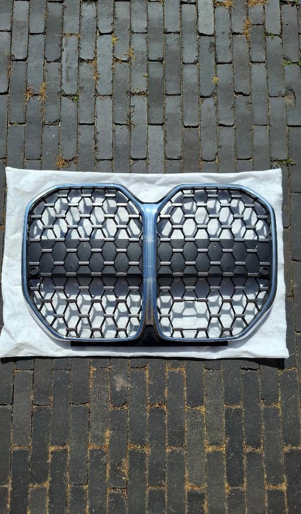 BMW 4-Serie Grille – Chrome Honeycomb – Origineel, Gebruikt, Voor, Ophalen of Verzenden, Bumper