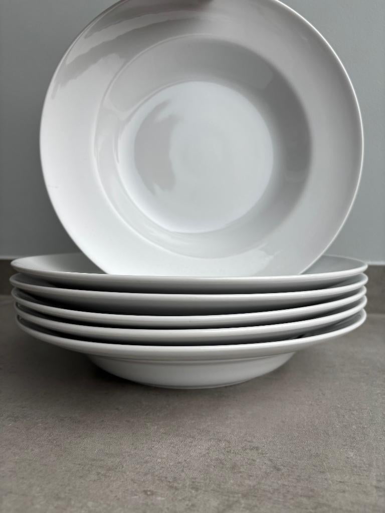 Pasta borden (6) 30 cm - Saturnia, Huis en Inrichting, Ophalen, Zo goed als nieuw, Bord(en), Effen