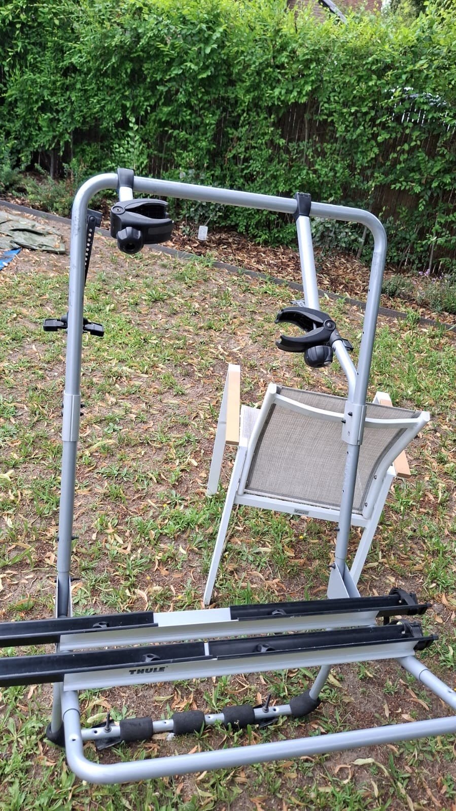 Thule fietsendrager Backpac 973 voor 2 a 3 fietsen, Auto diversen, Fietsendragers, Ophalen, 2 fietsen, Zo goed als nieuw, Achterklepdrager