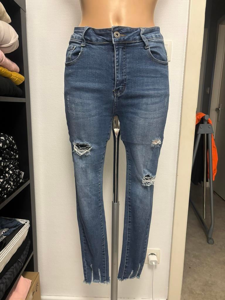 Skinny jeans met stretch, Ophalen of Verzenden, Zo goed als nieuw, Blauw, W30 - W32 (confectie 38/40)