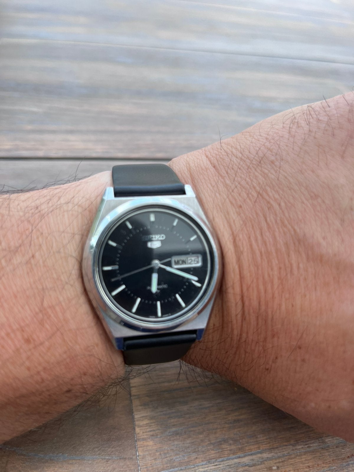 Seiko 5 automaat, Ophalen, Seiko