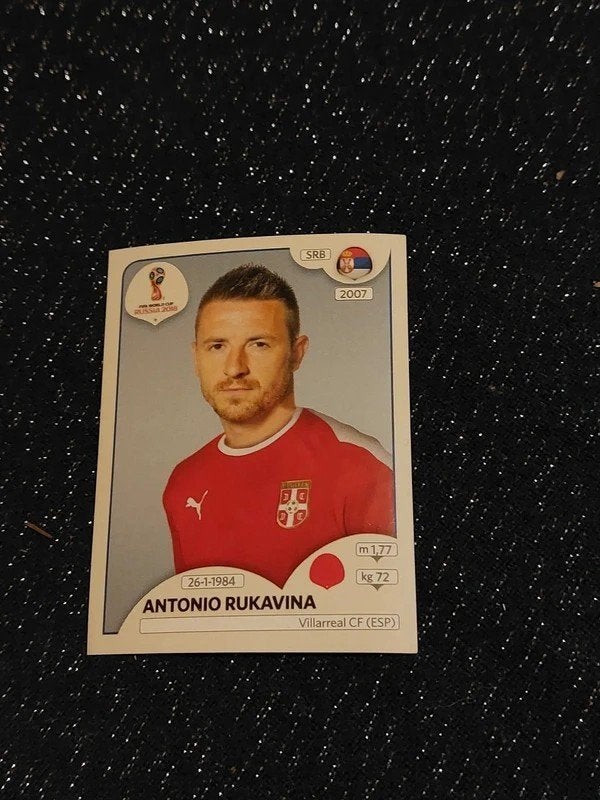 Panini / Sticker / Antonio Rukavina / Servië / WK 2018, Ophalen of Verzenden, Nieuw, Poster, Plaatje of Sticker