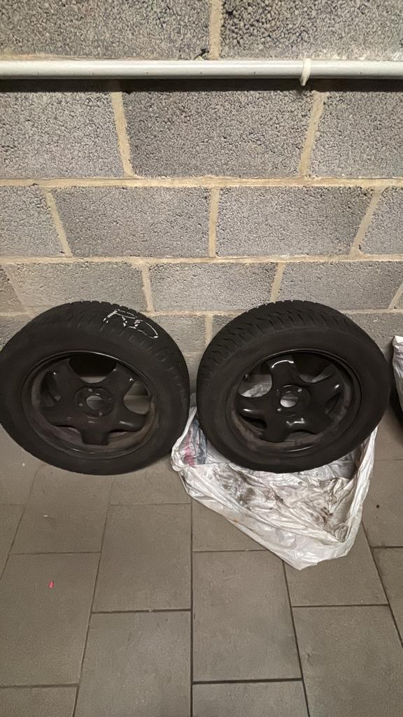 205/55/16 motorbanden en velgen, Ophalen, Gebruikt, 16 inch, Banden en Velgen