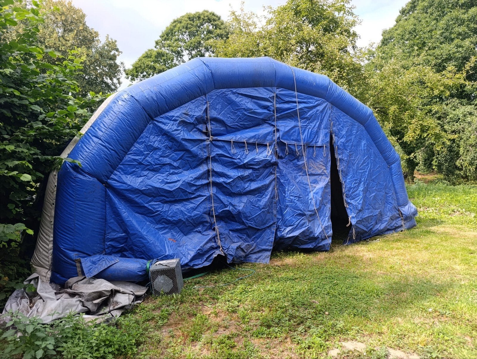 Opblaasbare werktent 6x6m, Jardin & Terrasse, Outils à main, Enlèvement, Utilisé, Autres types