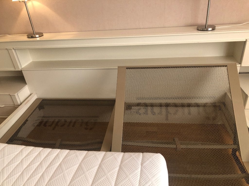 Bed (onderstel Auping)+nachtkastjes+commode +kleerkast, Enlèvement, Utilisé, 180 cm, Deux personnes