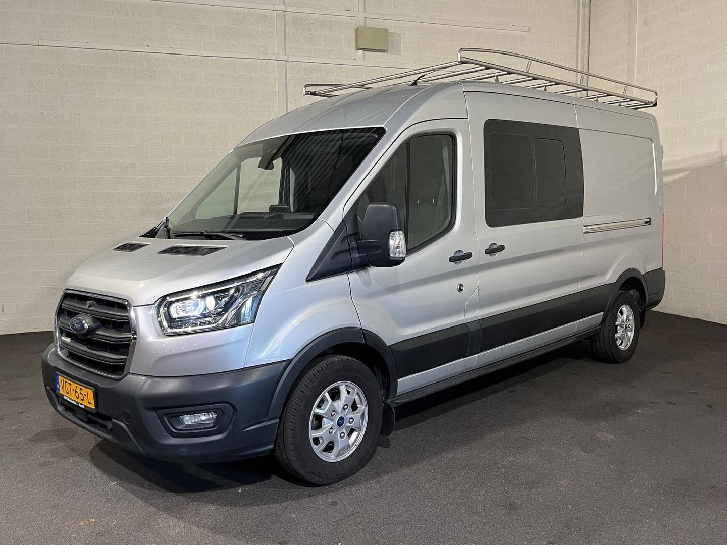 Ford Transit 2.0 TDCI L3 H2 170pk DC Navigatie Camera Imperi, Autos, Argent ou Gris, Achat, 227 g/km, Boîte manuelle