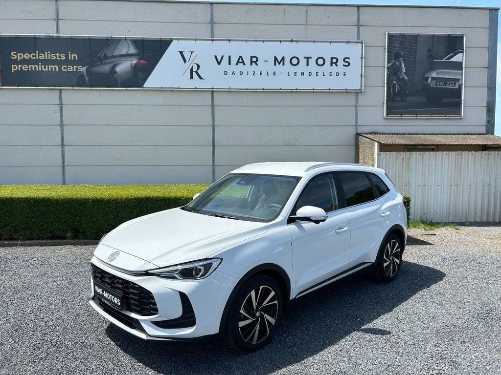 MG ZS 1.5 Hybrid-Luxury-Leder-360°-ACC-Verw Zetels Stuur, Auto's, MG, 75 kW, ZS, Wit, Bedrijf