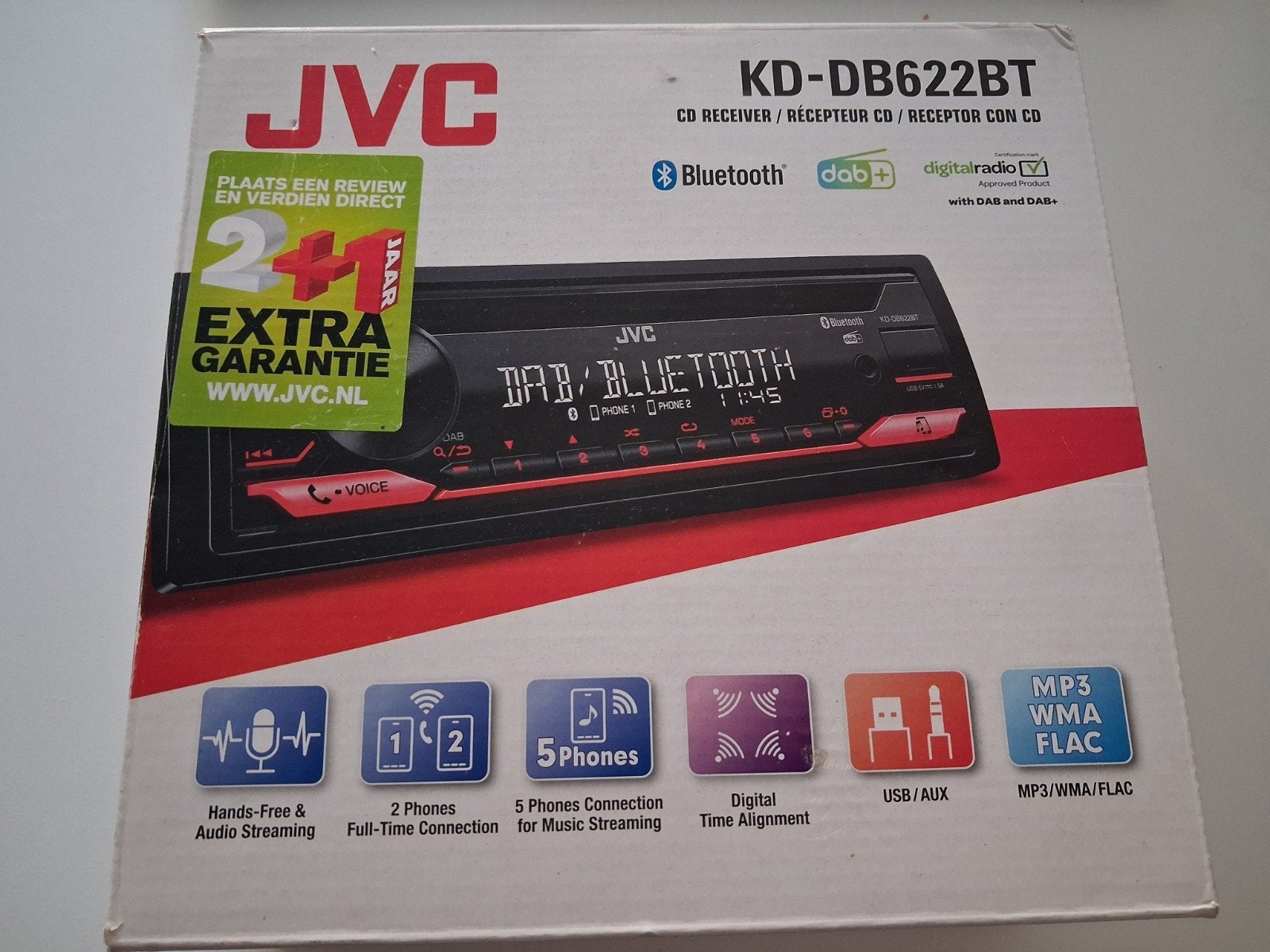 Jvc auto radio, Ophalen