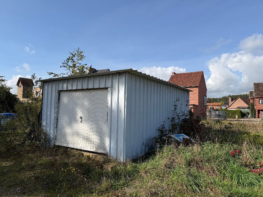 Witte metalen garagebox 3,5 x 6 m, 2,5 m, Ophalen, Gebruikt, Carport
