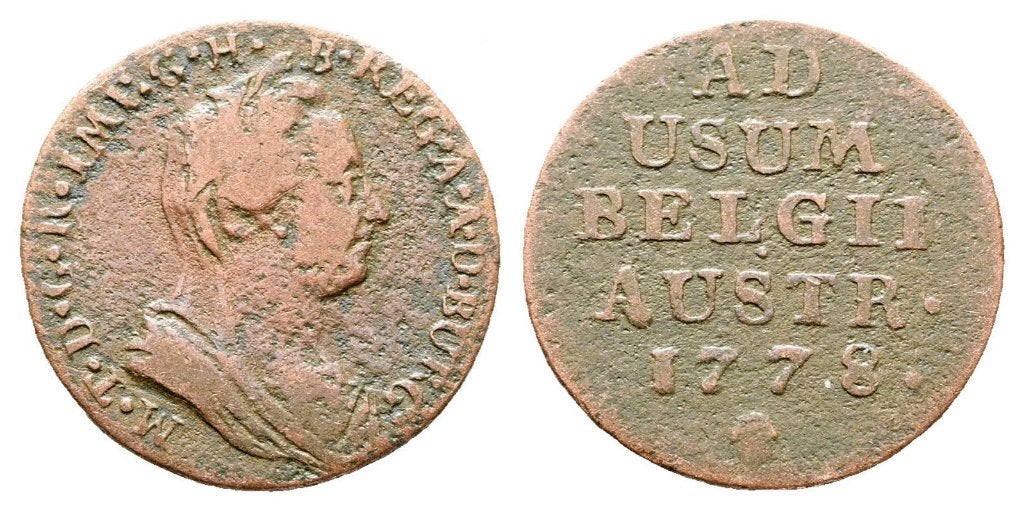 1 liard Marie Thérèse, Belgique-Pays-Bas autrichiens 1778 AD, Timbres & Monnaies, Enlèvement ou Envoi, Avant le royaume, Autres valeurs
