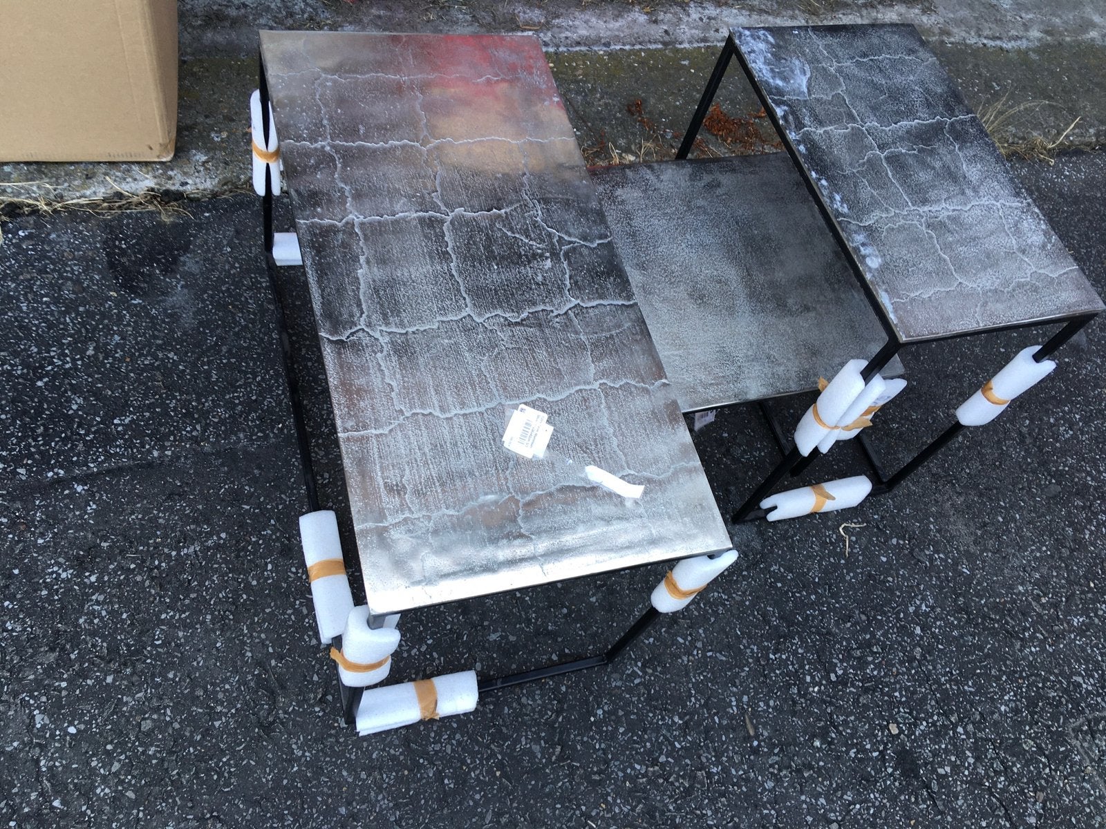 Set van 3 nieuwe bijzettafeltjes /salontafel, Ophalen, Nieuw, Metaal