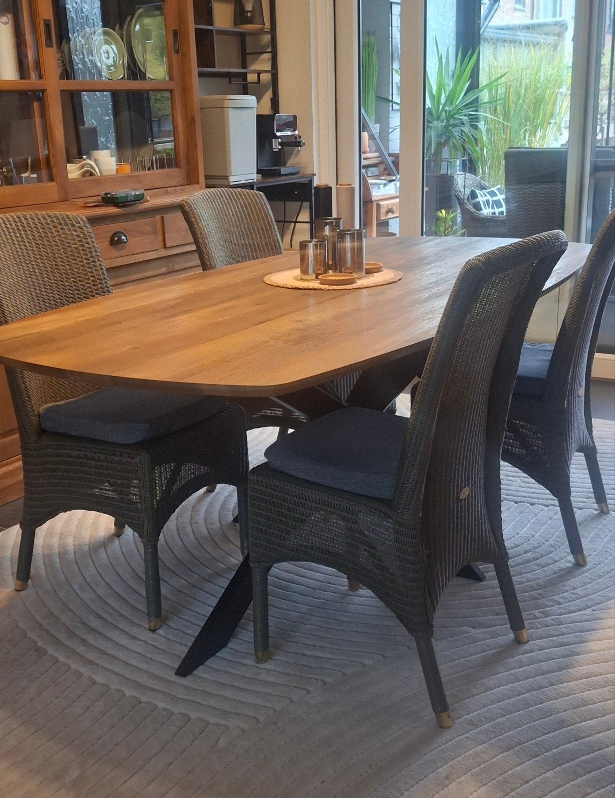 6 originele Lloyd Loom eetkamerstoelen, Ophalen, Bruin, Zo goed als nieuw, Vijf, Zes of meer stoelen