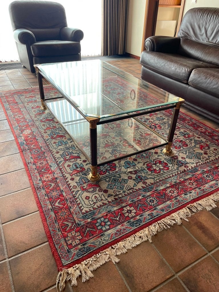 Salontafel met glazen bladen-stijlvolle en tijdloos, Maison & Meubles, Tables | Tables de salon, 100 à 150 cm, Klassiek, Verre