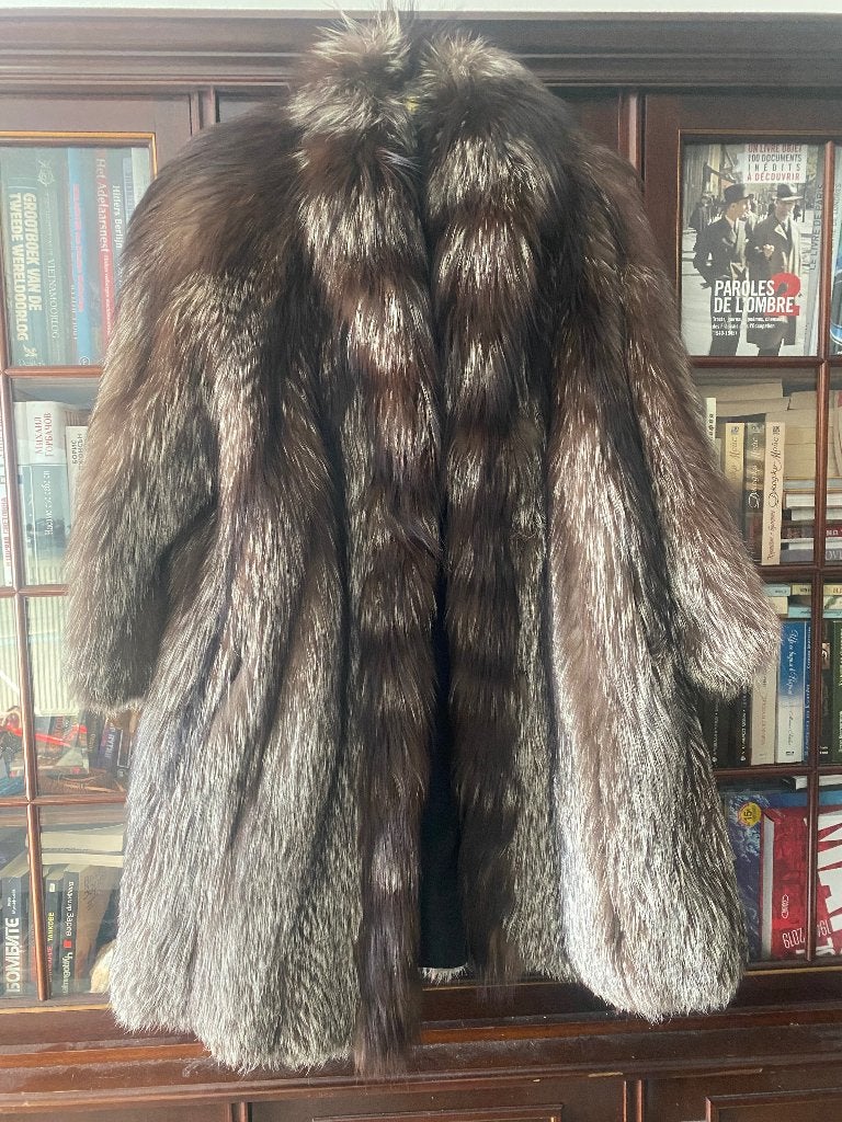zilvervosbont Jas, Kleding | Dames, Jassen | Winter, Ophalen of Verzenden, Zo goed als nieuw, Maat 38/40 (M)