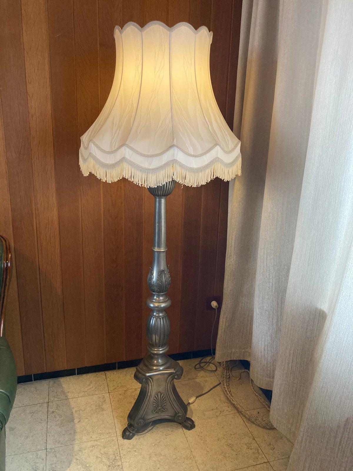 Tinnen staanlamp, Antiek en Kunst, Ophalen