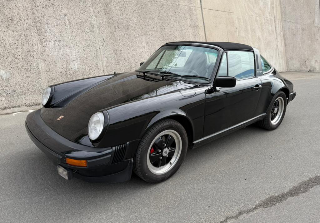 Porsche 911 SC targa, Auto's, Porsche, Particulier, Startonderbreker, Benzine, Coupé, 2 deurs, Handgeschakeld, Zwart, Zwart, Leder