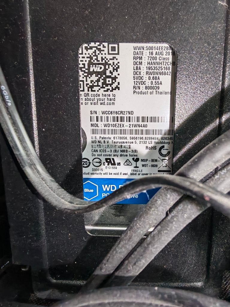 Disque dur interne 1To Western Digital Blue 7200rpm SATA III, Informatique & Logiciels, Interne, Enlèvement, Utilisé, Desktop