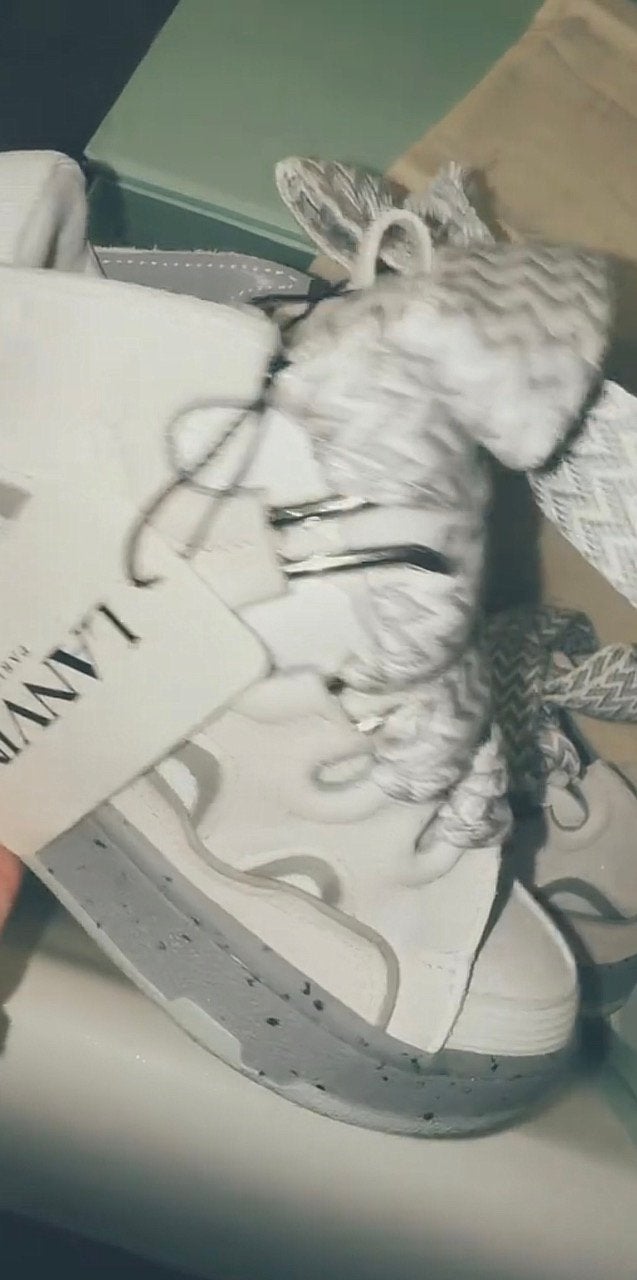 Lanvin Curb Sneakers – Wit/Grijs, Ophalen of Verzenden, Zo goed als nieuw, Wit, Sneakers