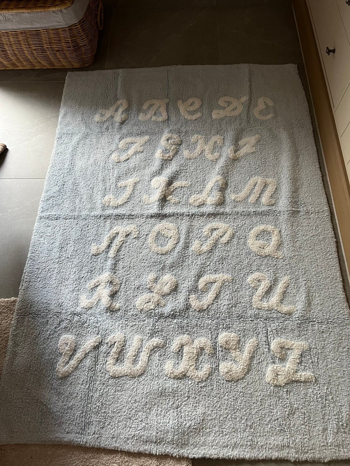 Lorena Canals wasbaar tapijt alfabet, Kinderen en Baby's, Kinderkamer | Inrichting en Decoratie, Wit, Ophalen, Zo goed als nieuw