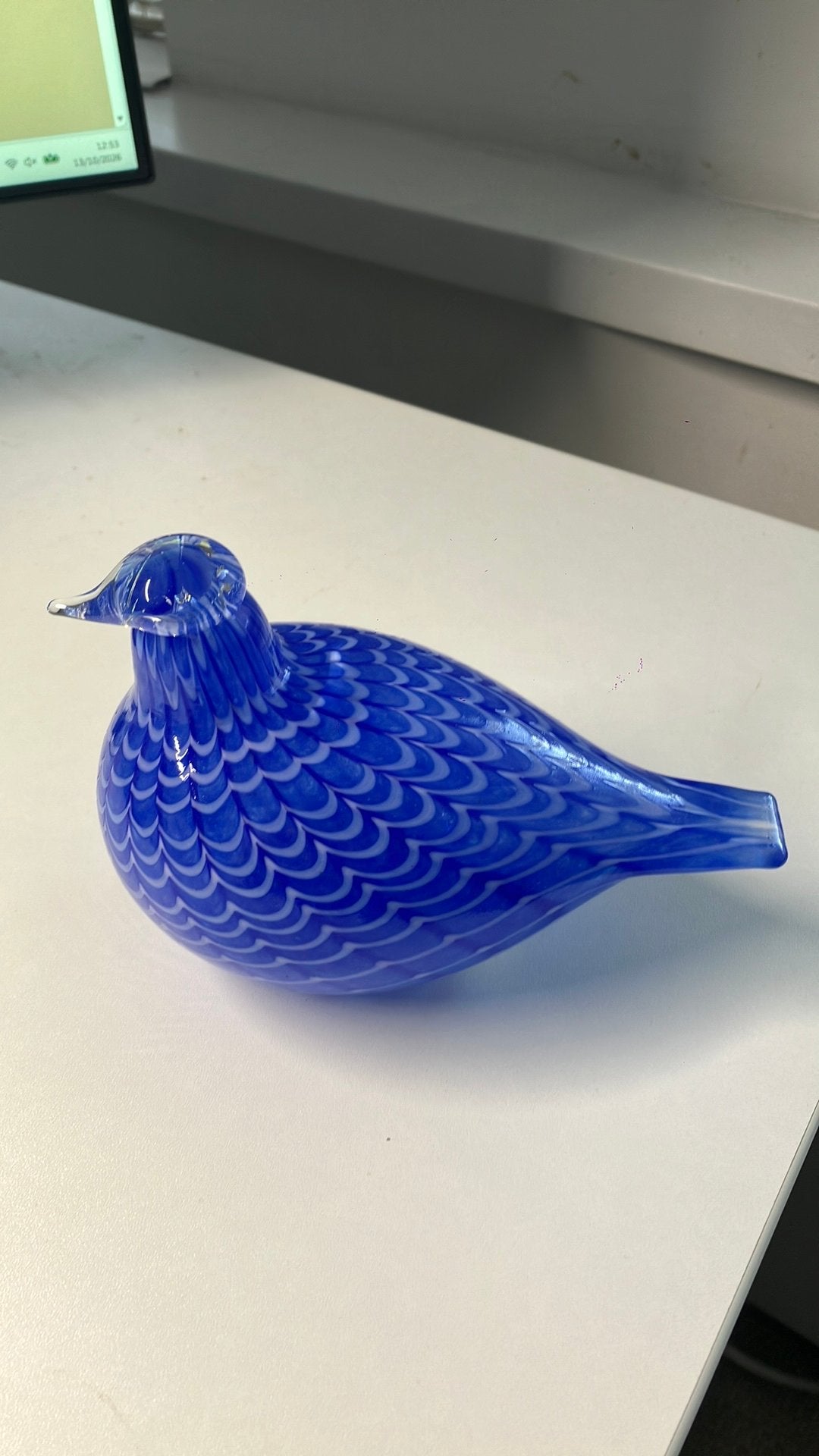 Oiseau à plumes bleues Iittala, Enlèvement, Verre