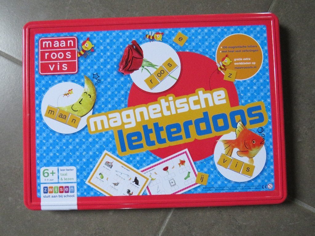 magnetische letterdoos als nieuw, Kinderen en Baby's, Speelgoed | Educatief en Creatief, Ophalen, Zo goed als nieuw, Taal en Lezen